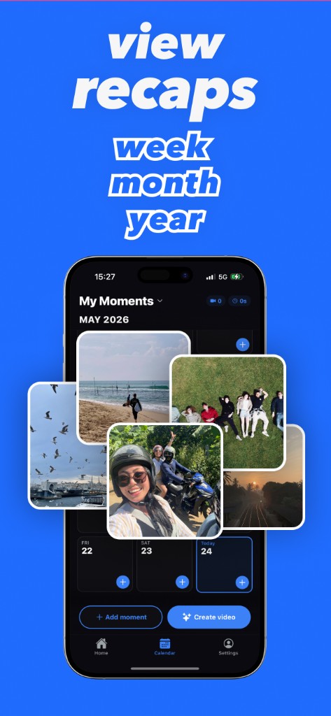 Life Reel — view week, month, and year recaps